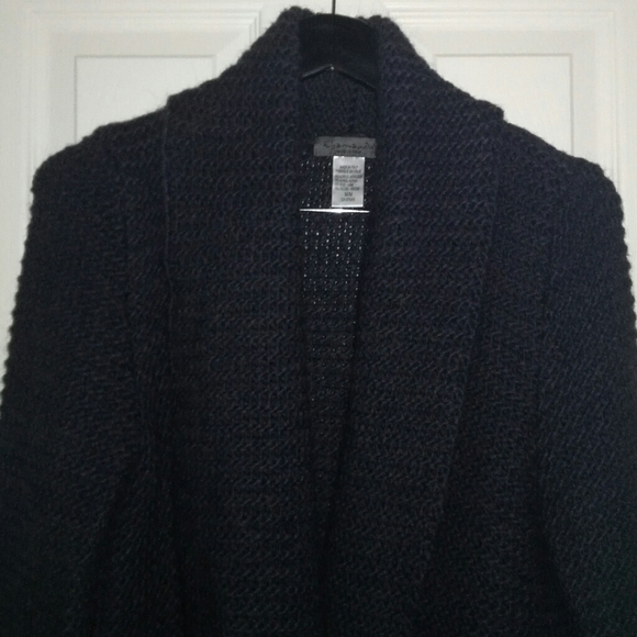 Sweaters - Long open front cardigan
